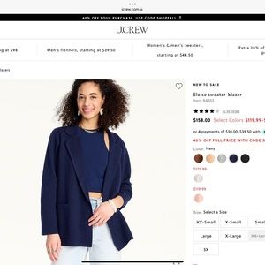 J Crew Eloise Sweater Blazer